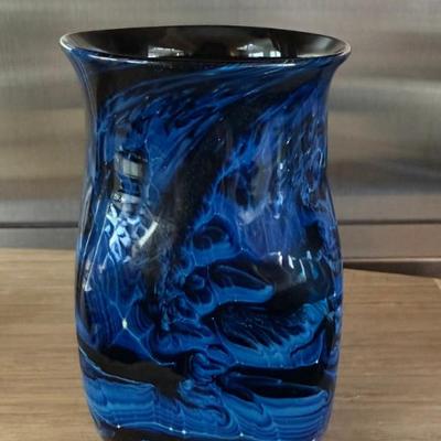 Josh Simpson Contemporary Hand Blown Glass New Mexico Tumbler 