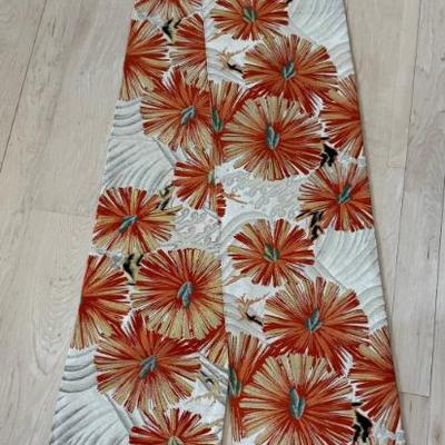 Antique Obi Silk Japanese Kimono Belt Tapestry Sash 160" X 13"