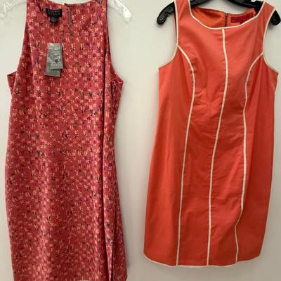 Sigrid Olsen Size 14 100 Percent Silk Short Sleeve Dress With Tags, Sinclaire Size 14 Sleeveless Dress