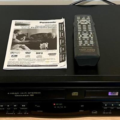 Panasonic PV-D4732 DVD VCR Deck With Remote And Manuel
