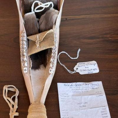 Caribou Jaw Handmade Sled By Silas Peters 2014 With Paperwork 