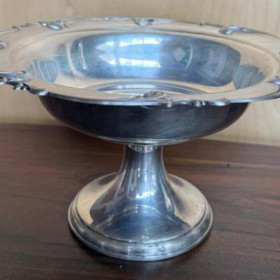 International Sterling Silver Weighted V187 Reinforced Large Compote - 1020 Grams 