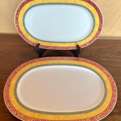 (2) Villeroy & Boch Paloma Picasso " My Way" Bone China Germany Oval Serving Trays