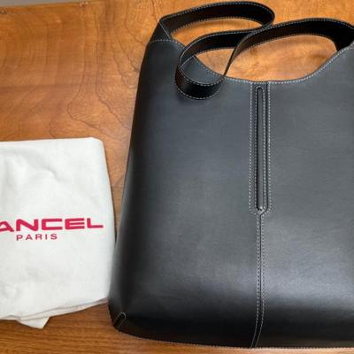 Authentic Lancel Paris Black Leather Tot With Original Bag