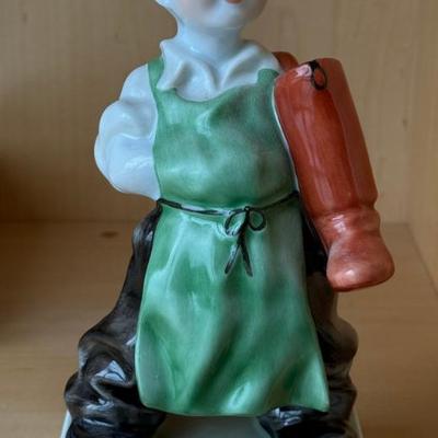 Herend Hungary Hand Painted Figurine - Shoemakers Apprentice