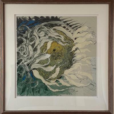 Limited Edition Print By Jimmy Wright " Volunteer" 1998 Screen Print Number 9 Of 50 In Silver Frame