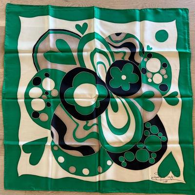 Philippe De Rompie Paris 100 Percent Silk Scarf 29 X 29