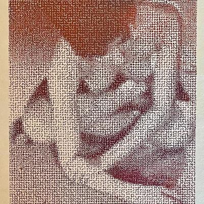 Out Of Frame 1969 Artist Proof Seated Nude Abstract Print