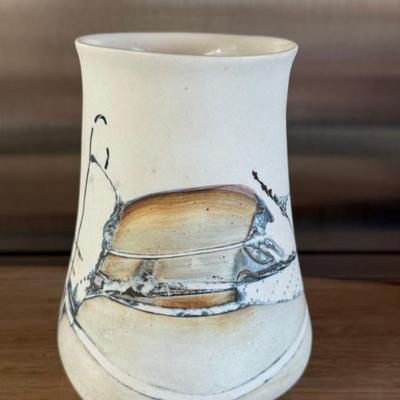 James Rothrock Abstract 1970's Art Pottery Porcelain Vase