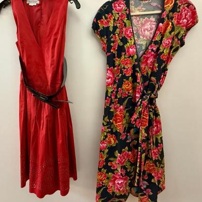 Kay Unger NY Size 12 Ladies Red Dress And A Antoine & Lili Cotton Wrap Dress Size 4