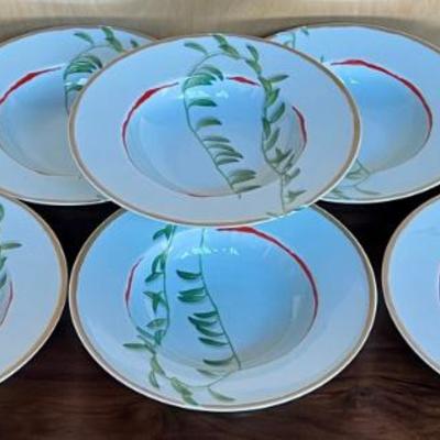 Set Of (8) Chritian Tortu " Nature" Raynaud Limoges 8.25" Bowls