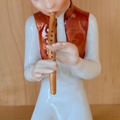 Herend Hungary Hand Painted Flute Player 