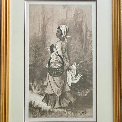 Chestee Harrington Signed Limited Edition Print 375 Of 500 In Custom Gold Tone Wood Frame