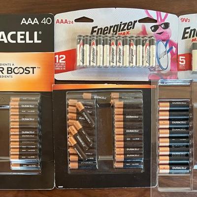 AA, AAA, And 9V Battery Lot