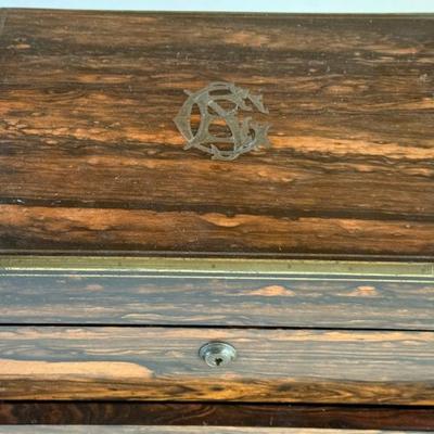 J. Bramah Watherston & Son Jewelry Or Storage Box With Drawer And Brass Handles (as Is)