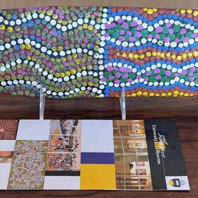 Abstract Piece Of Hand Carved And Painted Aboriginal Art - Flender's University Art Museum Australia