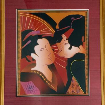 Lillian Schwartz Computer Mediated Signed Asian Esthetic Generated Art In Frame