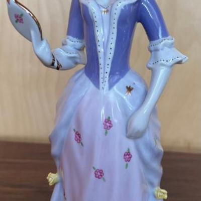 Hollohaza Hungary Hand Painted Porcelain 10.75" Figurine