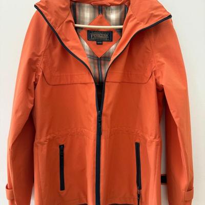 Pendleton Ladies Polyester Rain Jacket With Plaid Lining Size Medium