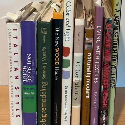 (10) Hardback Art Coffee Table Books - Italian Style, Japanese Touch, Naturally Modern
