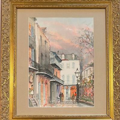Nestor Hippoyle Fruge Custom Gold Tone Framed Print