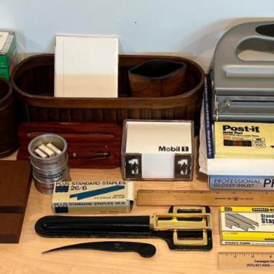 Office Supplies - Mobil1, Exxon, Hole Punch, Stapler, Organizers, Photopaper, Larche Letter Opener, And More