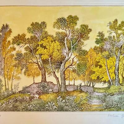 Molnar Gabriella Signed Out Of Frame Forest Etching