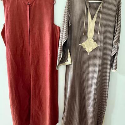 Vintage Kurta Pull Over Robe And A Ilean Fischer Linen And Silk Short Sleeve Dress