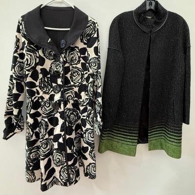 Elie Tahari Cotton And Leather Size Medium Ladies Jacket And A An Ren NY Size Large Cotton Jacket