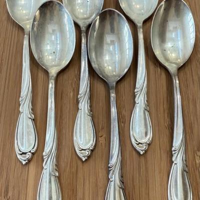 (6) International Sterling Silver Rhapsody Pattern 6" Teaspoons  - 211 Grams Total