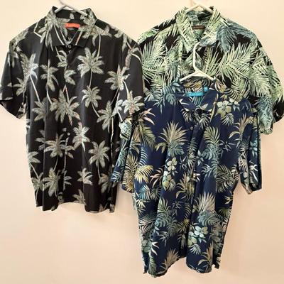 (3) Men's Tori Richard XL Hawaiian Print Shirts