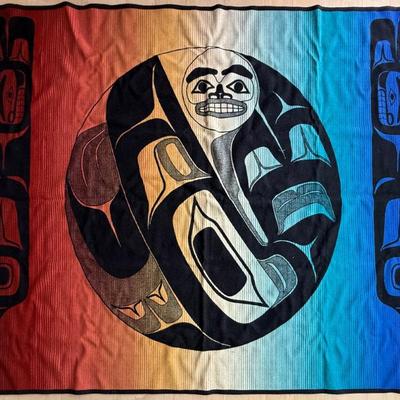 Pendleton Wool And Cotton Raven And The Box Of Knowledge Blanket American College Fund Collection 