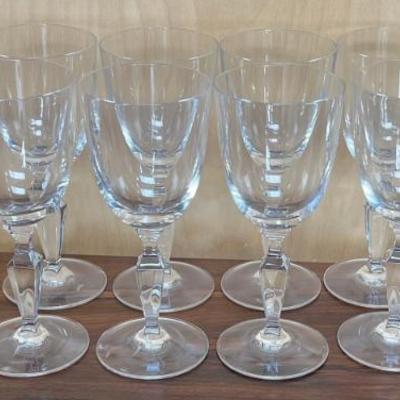 Set Of (12) Villeroy & Boch Clear Crystal Stemware Glasses