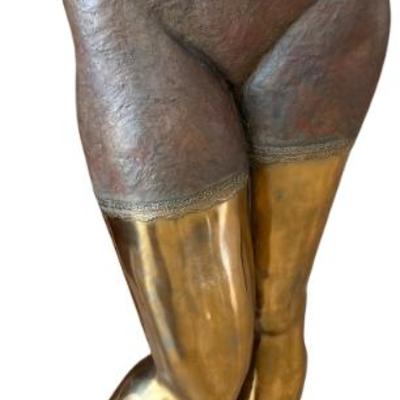 Crystal Schenk 1999 "manipulation" Compromise Series 43 Inch Solid Caste Bronze Sculpture 