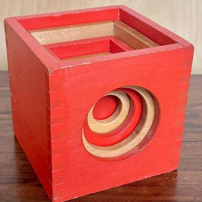 Vintage Creative Playthings 5 Piece Dovetail Wooden Toy