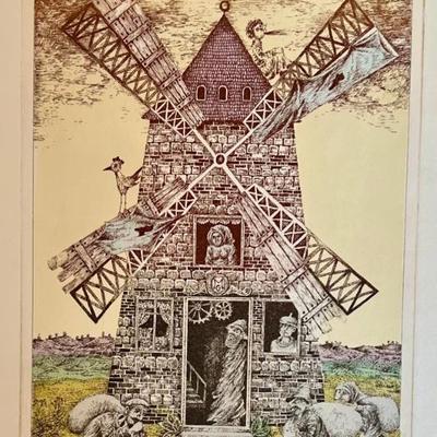 Molnar Gabriella Singed Limited Edition Windmill Print 28 Of 100 Out Of Frame