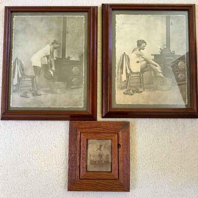 LLS121- Vintage Framed Black And White Photography 