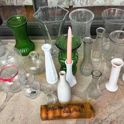 LLS050- Mystery Lot Miscellaneous Glassware And Candles