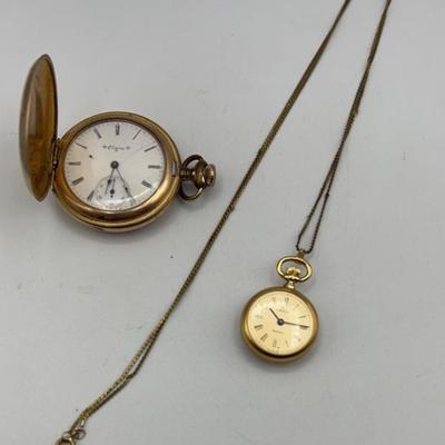 LLS158-Elgin Pocket Watch & Itraco Pendant Watch