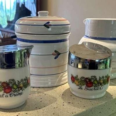 LLS071- Vintage Decorative Kitchen Glassware - Italian Caleca Ceramiche, Gemco & More