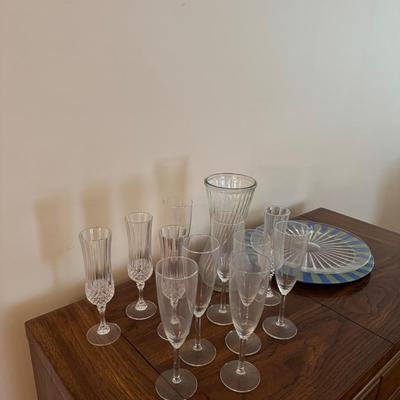Large Glass Assortment With Chargers