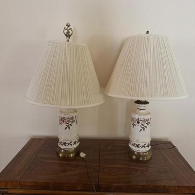 Tyndale Hand-Painted Porcelain Lamps