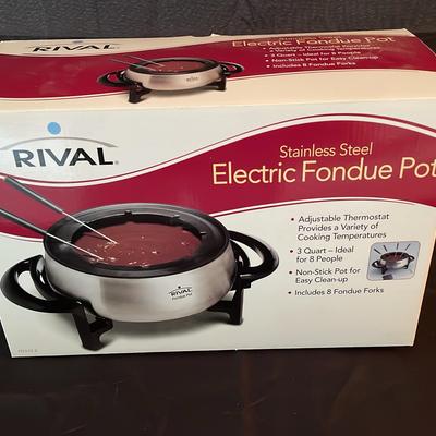 New In Box Rival Stainless Steel Electric Fondue Pot 