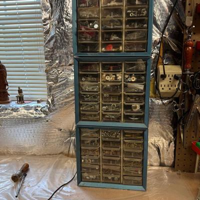 Metal Case Full Of Screws, Washers, And More