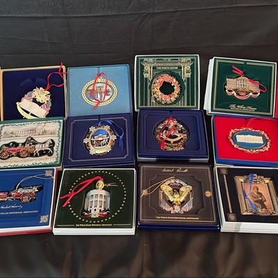 16 White House Ornaments & 2 FBI Ornaments 