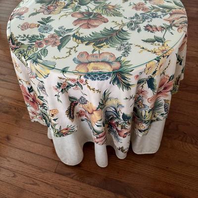 Glass Topped Table With Matching Pillows
