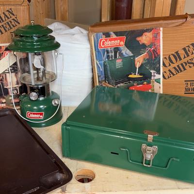 Coleman Camping Lantern And Stove w/ Griddle