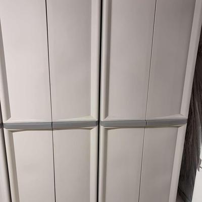 Two (2) Sterilite Shelf Utility Cabinets #0142-4