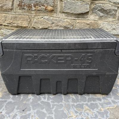 Delta Packer 45 Heavy Duty Plastic Tool/Storage Box, Filled With Tarps