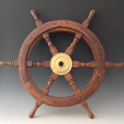 Vintage Maritime Wooden Ship Wheel 